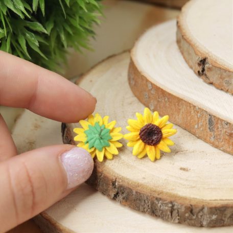 Bedugós napraforgó fülbevaló