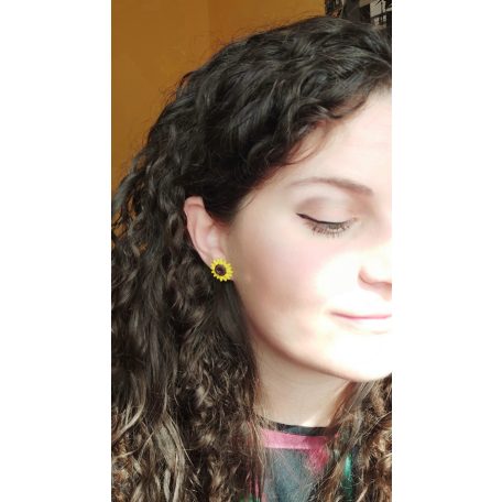 Bedugós napraforgó fülbevaló