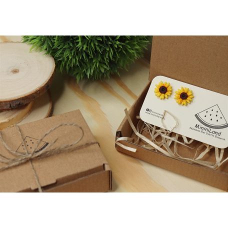 Bedugós napraforgó fülbevaló