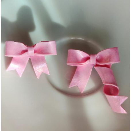 Rózsaszín masni fülbevaló