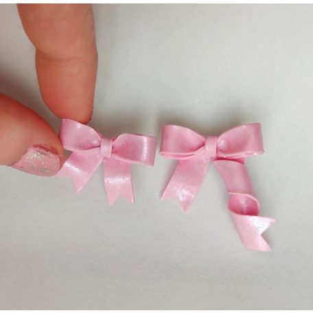 Rózsaszín masni fülbevaló