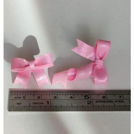 Rózsaszín masni fülbevaló