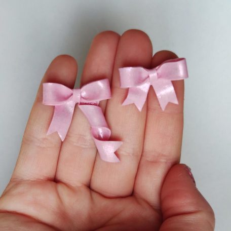 Rózsaszín masni fülbevaló