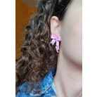 Rózsaszín masni fülbevaló