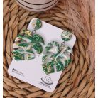 Lógós Monstera levél, könnyezőpálma fülbevaló