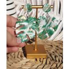 Lógós Monstera levél, könnyezőpálma fülbevaló