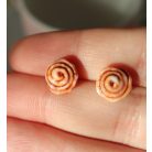 Fahéjas csiga fülbevaló