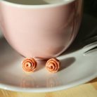 Fahéjas csiga fülbevaló