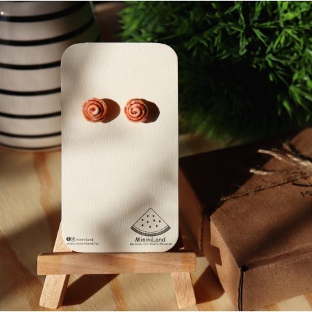 Fahéjas csiga fülbevaló