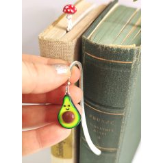 Smiling avocado bookmark