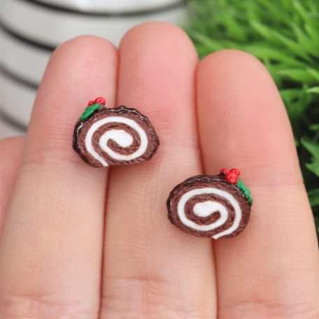 Yule Log Cake Earrings