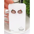 Kókusztekercs fülbevaló