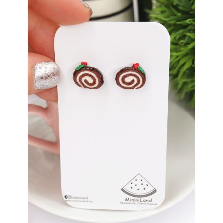 Yule Log Cake Earrings