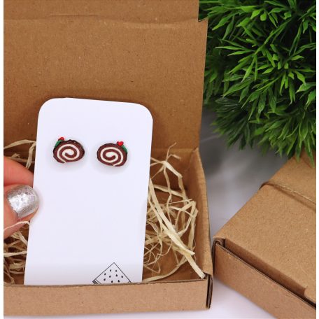 Kókusztekercs fülbevaló