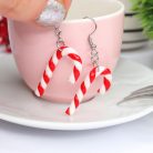 Candy Cane karácsonyi nyalóka fülbevaló