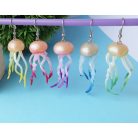 Rózsaszín medúza fülbevaló