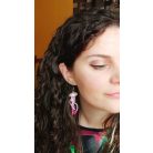 Lógós medúza fülbevaló