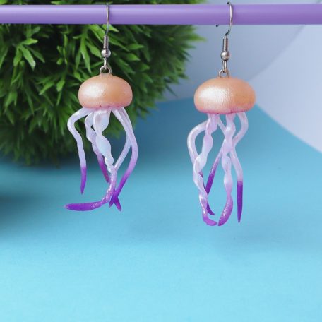 Lógós medúza fülbevaló