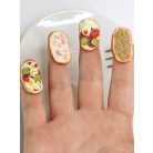 Retro szalámis szendvics kulcstartó