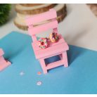 Rózsaszín cukorkás fánk fülbevaló