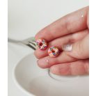 Rózsaszín cukorkás fánk fülbevaló