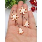 Karácsonyi cukormázas mézeskalács fülbevaló