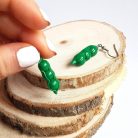 Zöldborsó fülbevaló