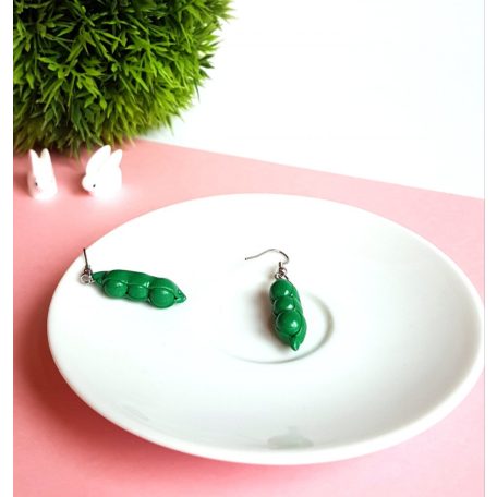 Zöldborsó fülbevaló