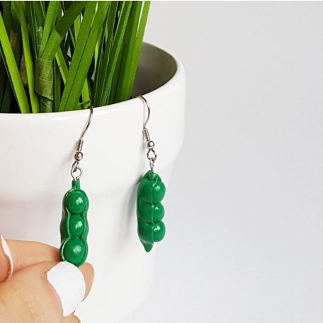 Zöldborsó fülbevaló