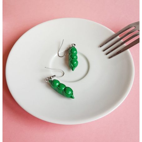 Zöldborsó fülbevaló