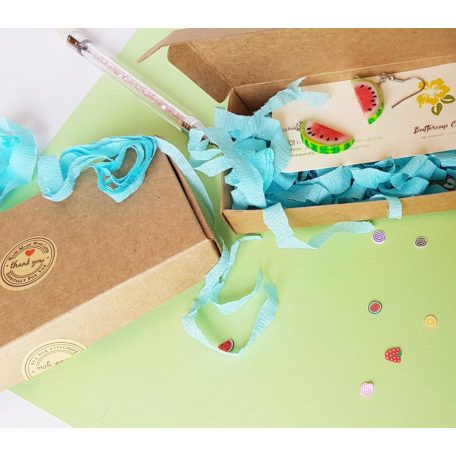 Lógós dinnye fülbevaló