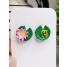 Tavirózsa fülbevaló békával