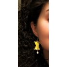 Lógós tészta fülbevaló gyönggyel