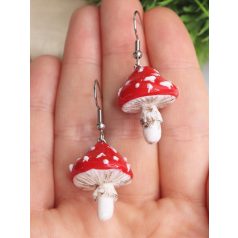 Lógós gomba fülbevaló