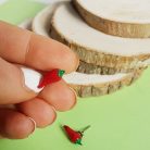 Chili paprika fülbevaló