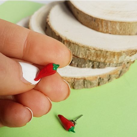 Chili paprika fülbevaló