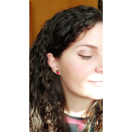 Chili paprika fülbevaló