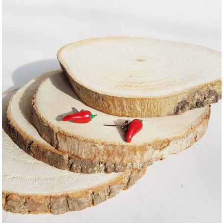 Chili paprika fülbevaló