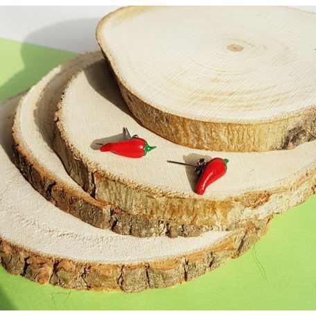 Chili paprika fülbevaló