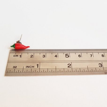 Chili paprika fülbevaló