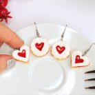 Lógós linzer fülbevaló