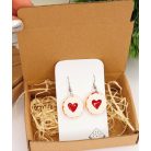 Lógós linzer fülbevaló