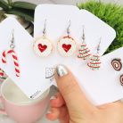 Lógós linzer fülbevaló