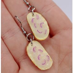 Zsíros kenyér lilahagymával lógós fülbevaló