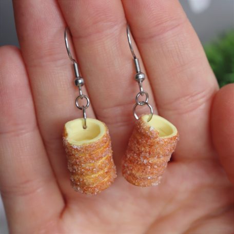 Kürtőskalács fülbevaló