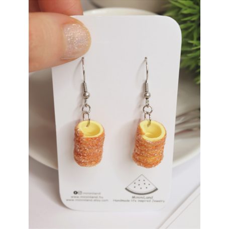 Kürtőskalács fülbevaló