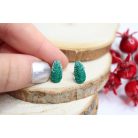 Fenyőág és toboz fülbevaló