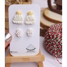 Kötött sapka és kesztyű fülbevaló