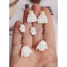 Kötött sapka és kesztyű fülbevaló