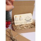 Kötött sapka és kesztyű fülbevaló